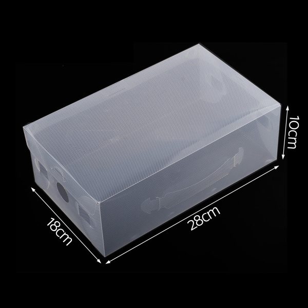 Clear Shoe Box Foldable Transparent Shoe Storage Stackable Case