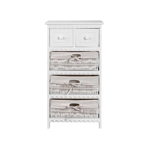 3 Basket Storage Drawers – White