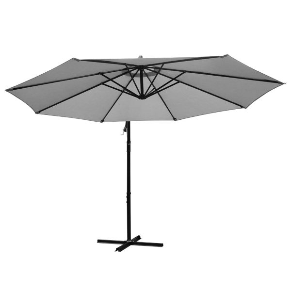 3M Outdoor Furniture Garden Umbrella Grey