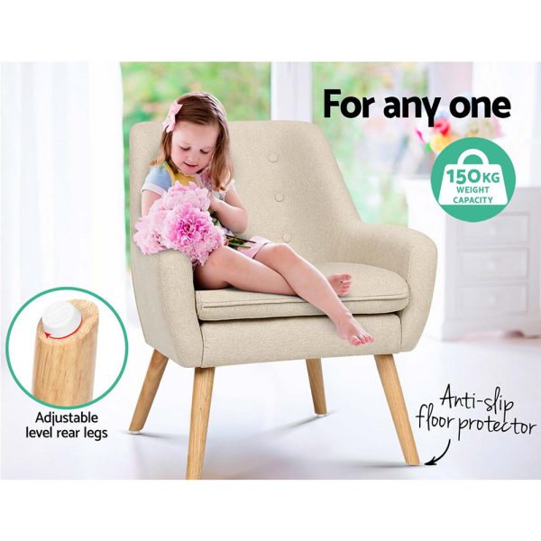 Fabric Dining Armchair – Beige