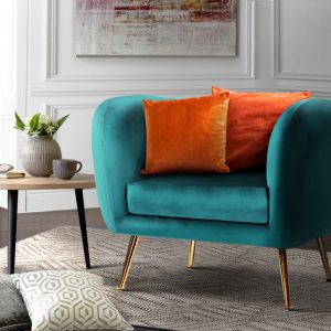 Armchair Lounge Sofa Arm Chair Accent Chairs Armchairs Couch Velvet Green