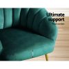 Artiss Armchair Lounge Chair Accent Armchairs Chairs Velvet Sofa Green Couch