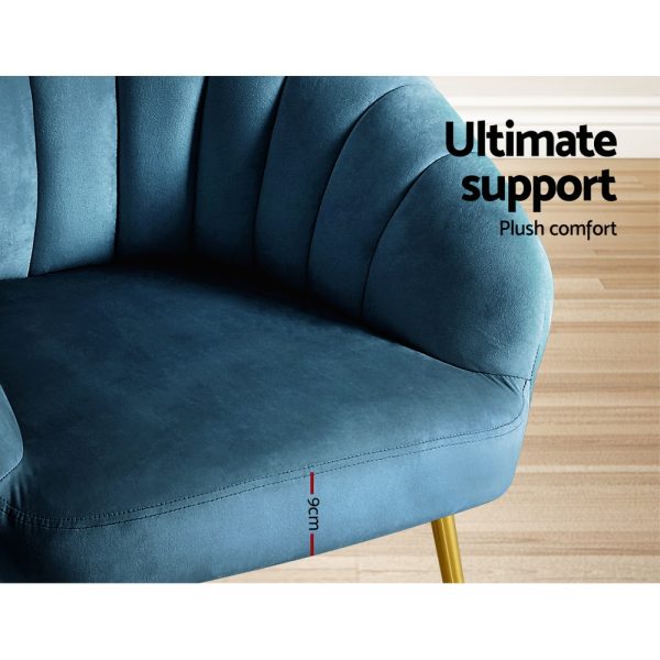 Armchair Lounge Chair Armchairs Accent Chairs Navy Blue Velvet Sofa Couch