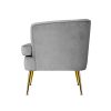 Armchair Lounge Accent Chair Armchairs Sofa Chairs Velvet Grey Couch