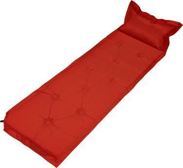 Trailblazer 9-Points Self-Inflatable Polyester Air Mattress With Pillow – RED