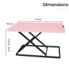 Fortia Desk Riser 74cm Wide Adjustable Sit to Stand for Dual Monitor, Keyboard, Laptop, Pink