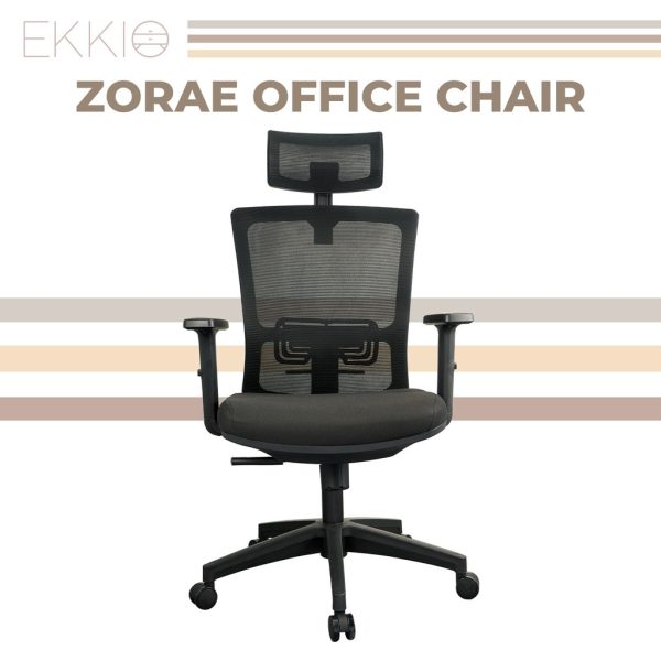EKKIO Zorae – Office Chair (Black) EK-OC-100-SQ / EK-OC-100-BST