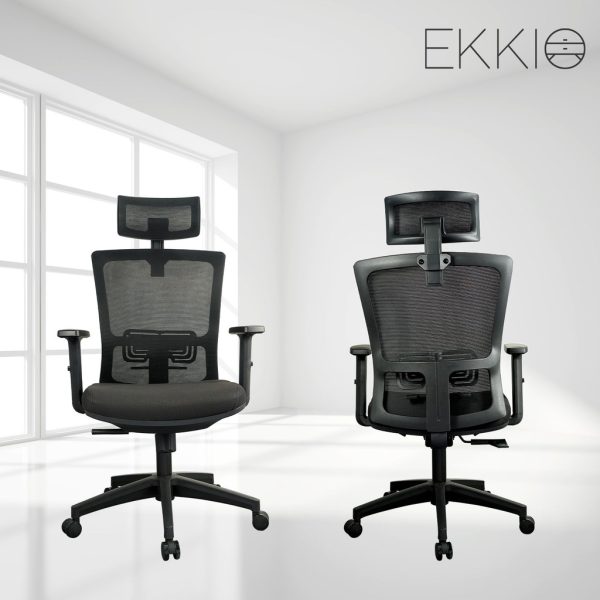EKKIO Zorae – Office Chair (Black) EK-OC-100-SQ / EK-OC-100-BST