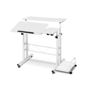 Ekkio Mobile Desk Detachable Sideboard White EK-MD-103-VAC/EK-MD-103-YM