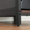 VASAGLE Computer Desk with 2 Shelves Rustic Brown and Black LWD47X