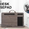 Kandaka Iron Grey Oak Lap Desk Laptop Tablet Stand Cushioned Lapdesk Mousepad