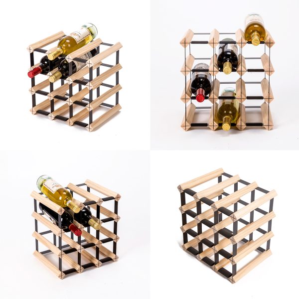 La Bella 12 Bottle Timber Wine Rack Storage Cellar Organiser