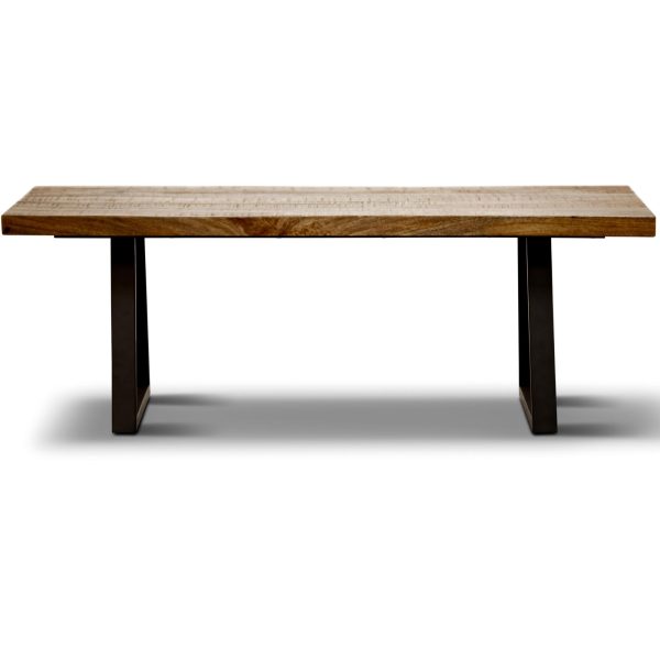 Orangevale Coffee Table 130cm Live Edge Solid Mango Wood Unique Furniture – Natural