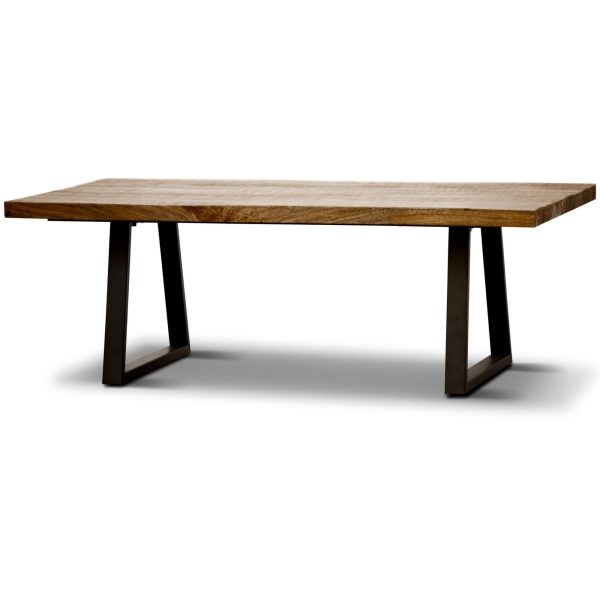 Begonia Coffee Table 130cm Live Edge Solid Mango Wood Unique Furniture – Natural