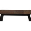 Begonia Side Sofa End Table 60cm Live Edge Mango Wood Unique Furniture – Natural