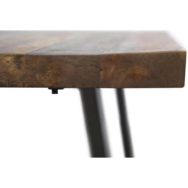 Begonia Side Sofa End Table 60cm Live Edge Mango Wood Unique Furniture – Natural