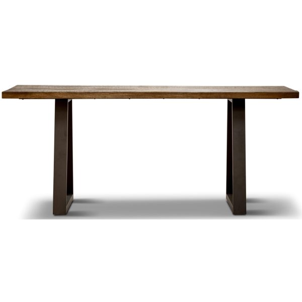 Begonia Dining Table 180cm Live Edge Solid Mango Wood Unique Furniture – Natural
