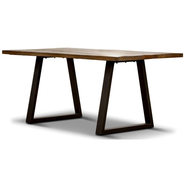 Begonia Dining Table 180cm Live Edge Solid Mango Wood Unique Furniture – Natural