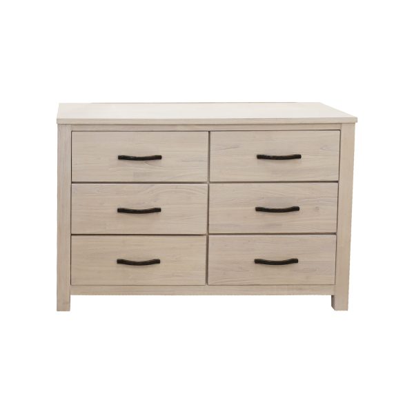 Dresser 6 Chest of Drawers Solid Wood Tallboy Storage Cabinet – White