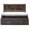 Catmint Bed Frame Queen Size Wood Mattress Base With Storage Drawers Grey Stone