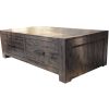 Catmint Coffee Table 127cm 2 Drawer Solid Acacia Wood – Stone Grey