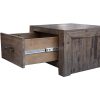 Catmint Lamp Sofa Table 60cm 1 Drawer Solid Acacia Timber Wood – Stone Grey