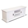 Laelia ETU Entertainment TV Unit 160cm 2 Door Solid Acacia Wood Coastal – White