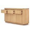 Rosemallow Buffet Table 165cm 3 Door 3 Drawer Solid Messmate Timber – Natural