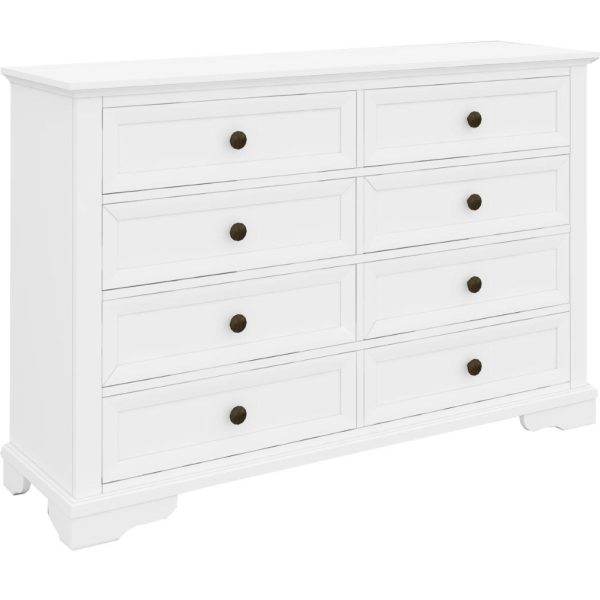 Dresser 8 Chest of Drawers Bedroom Acacia Timber Storage Cabinet – White