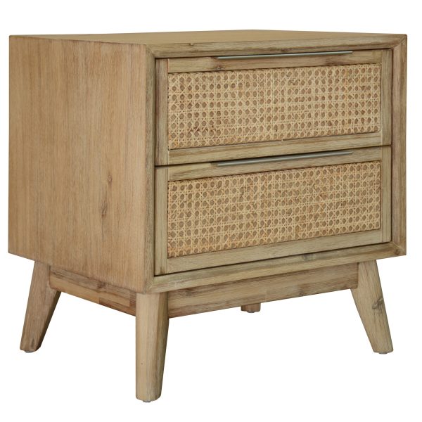 Addison Bedside Table Drawer Storage Cabinet Shelf Side End Table – Brown