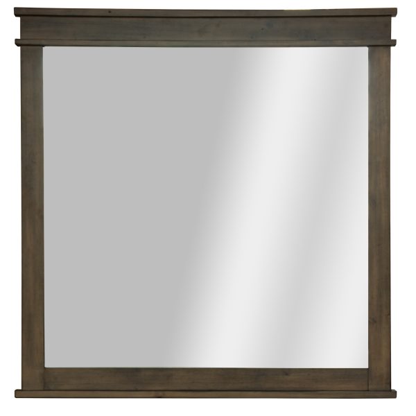 Dresser Mirror Vanity Dressing Table Solid Pine Wood Frame – Rustic Grey