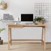 Mindil Office Desk Student Study Table Solid Wooden Timber Frame – Ash Natural