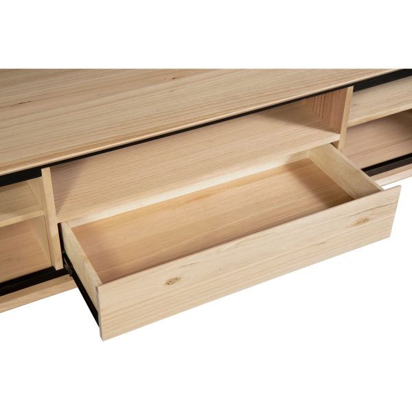 Aconite ETU Entertainment TV Unit 210cm Solid Messmate Timber Wood – Natural