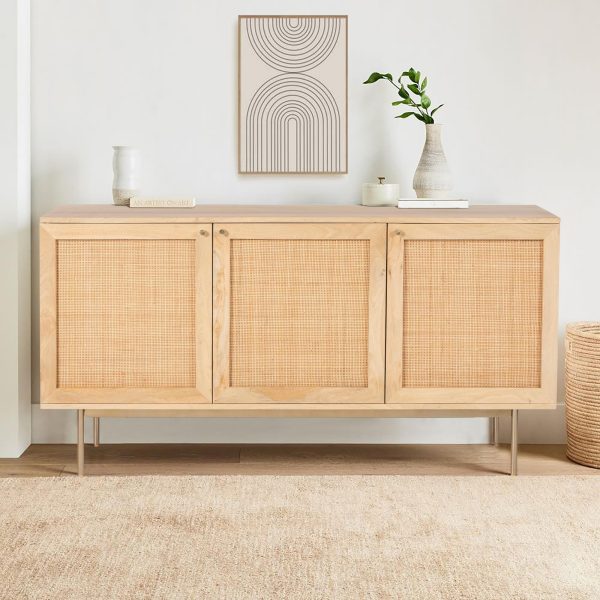 Martina Buffet Table Sideboard Door Solid Mango Wood Storage Cabinet