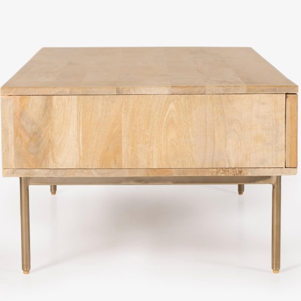 Martina Coffee Table 115cm Solid Mango Timber Wood Rattan Furniture