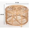 Lilac 61cm Rattan Round Side Table – Natural