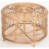 Lilac 61cm Rattan Round Side Table – Natural