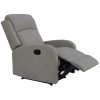 Maxcomfy Fabric Manual Recliner Lounge Arm Chair – Light Grey
