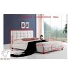 Queen PU Leather Deluxe Bed Frame White