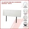 PU Leather King Bed Headboard Bedhead – White