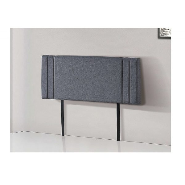 Linen Fabric Double Bed Deluxe Headboard Bedhead – Grey