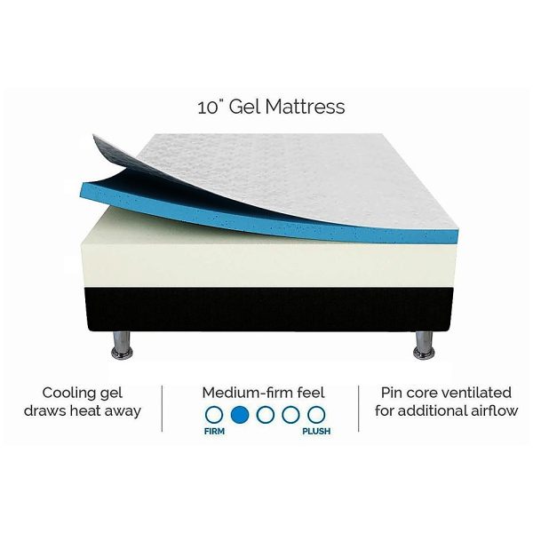 King Single 25cm Gel Memory Foam Mattress – Dual-Layered – CertiPUR-US Certified