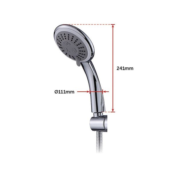 WELS 8″ Rain Shower Head Set Rounded Dual Heads Faucet High Pressure Hand Held