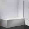 180? Pivot Door 6mm Safety Glass Bath Shower Screen 900x1400mm By Della Francesca