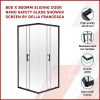 800 x 800mm Sliding Door Nano Safety Glass Shower Screen By Della Francesca