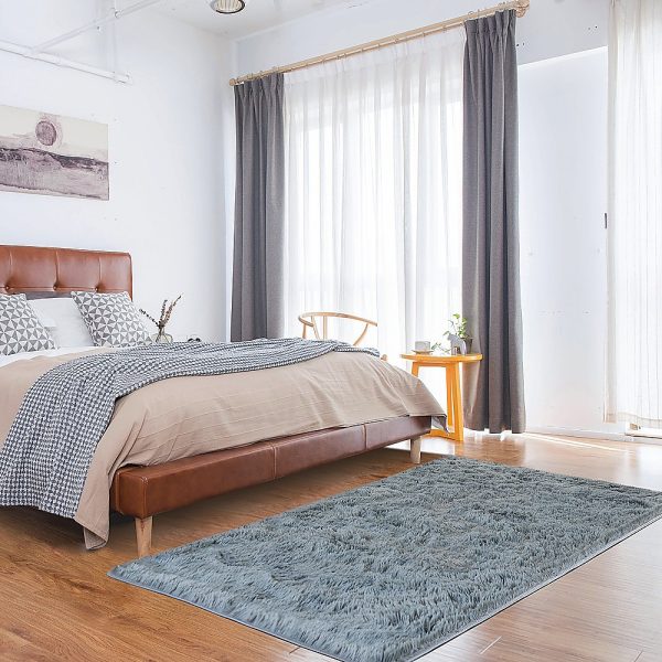 230x160cm Floor Rugs Large Shaggy Rug Area Carpet Bedroom Living Room Mat – Grey