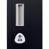 3-digit Combination Lock 4 Door Locker for Office Gym Black