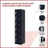 4-digit Combination Lock 6-Door Locker for Office Gym Shed School Home Storage Black