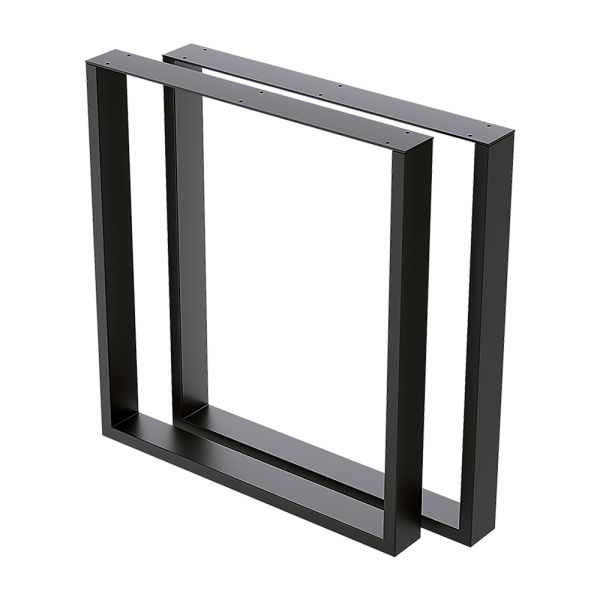 Square Shaped Table Bench Desk Legs Retro Industrial Design Fully Welded – Black
