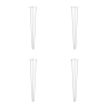 Set of 4 Industrial 3-Rod Retro Hairpin Table Legs 12mm Steel Bench Desk – 71cm White
